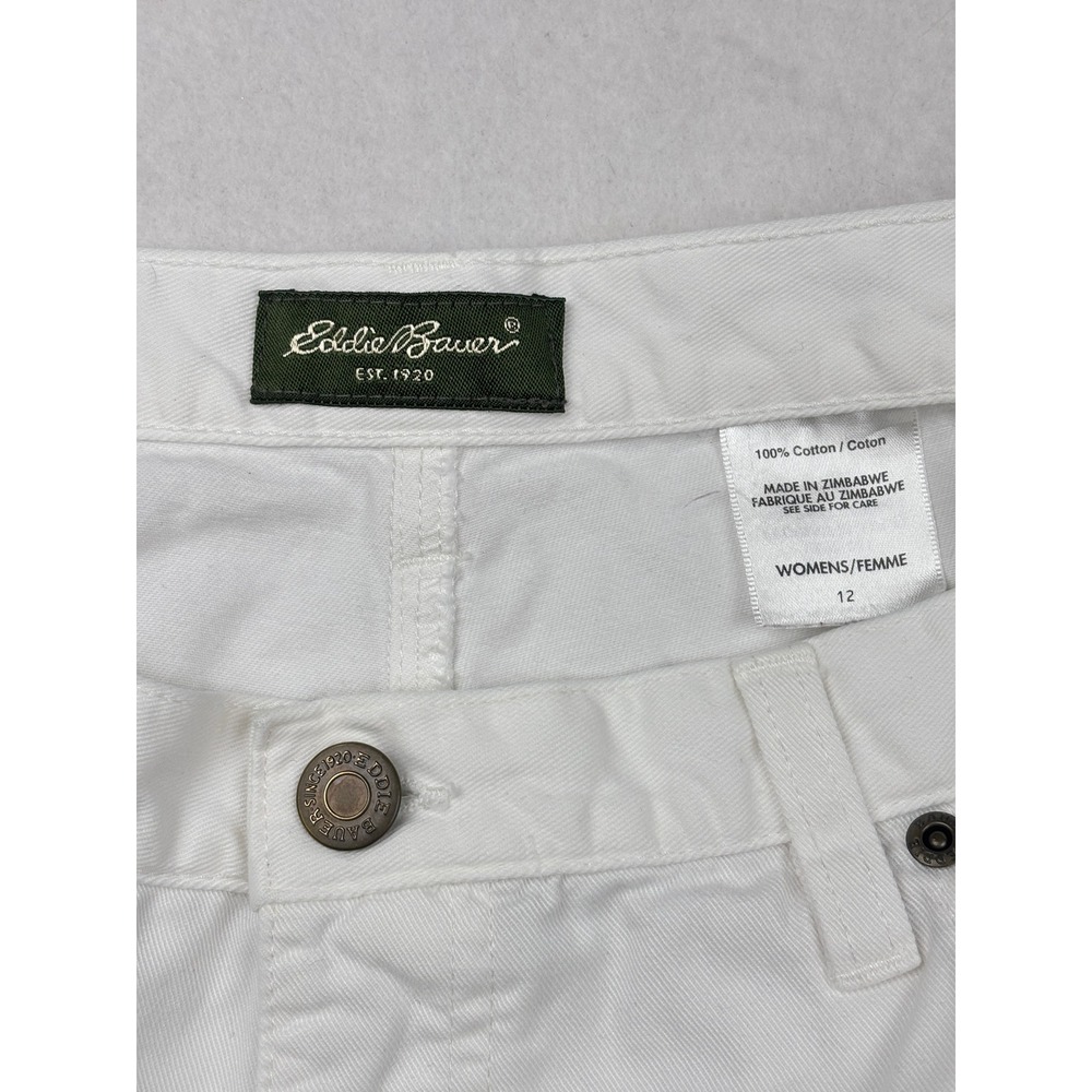 Eddie Bauer Denim Shorts Womens 12 High Rise Relaxed - Picture 4 of 8